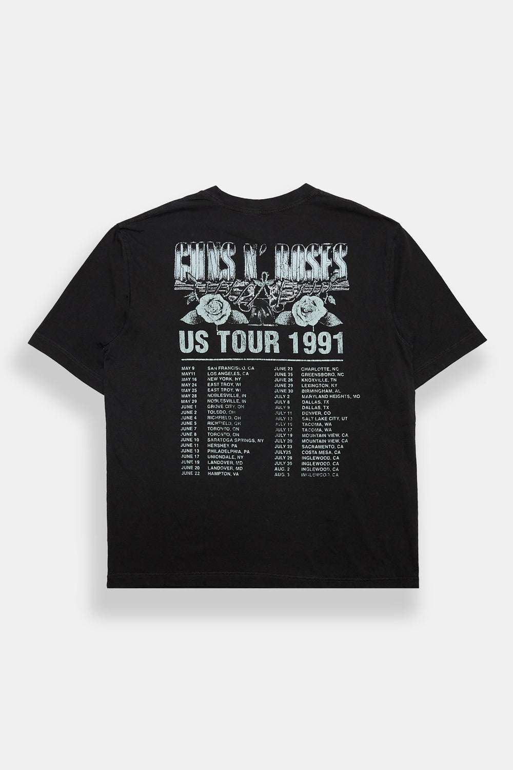 T-shirt surdimensionné imprimé Guns N' Roses US Tour 1991 T-shirt surdimensionné imprimé Guns N' Roses US Tour 1991
