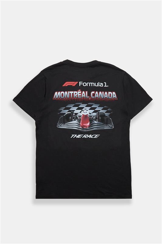Formula 1 Top View Graphic Oversized Tee - Black /