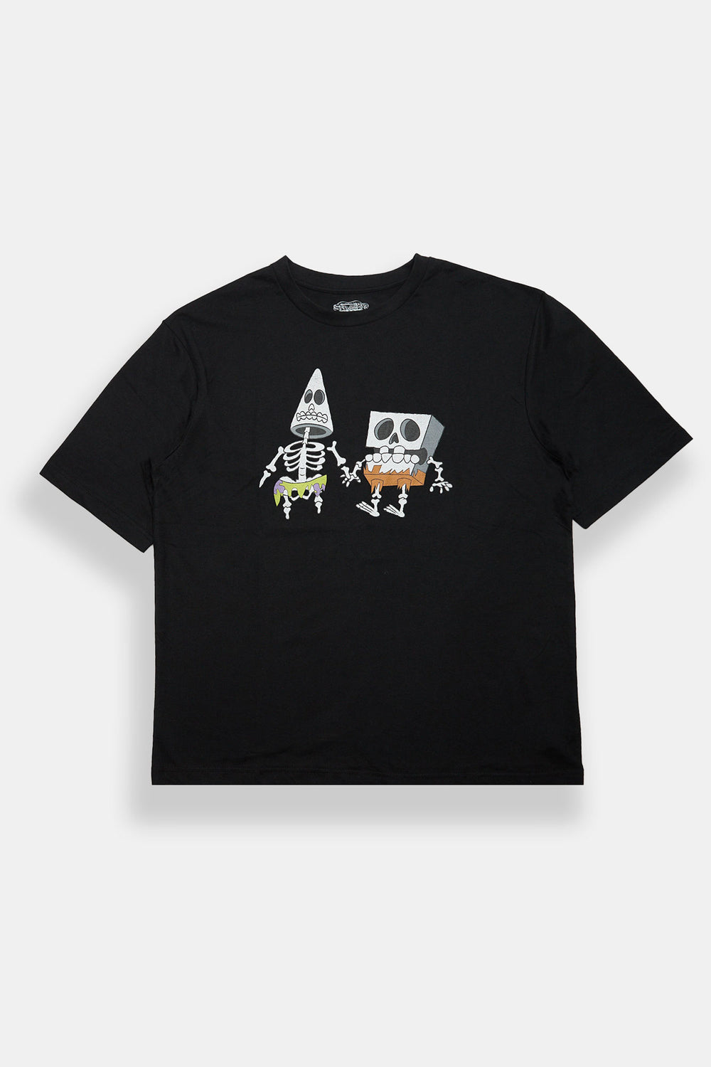 T-shirt surdimensionné imprimé squelettes Bob l'Éponge et Patrick T-shirt surdimensionné imprimé squelettes Bob l'Éponge et Patrick