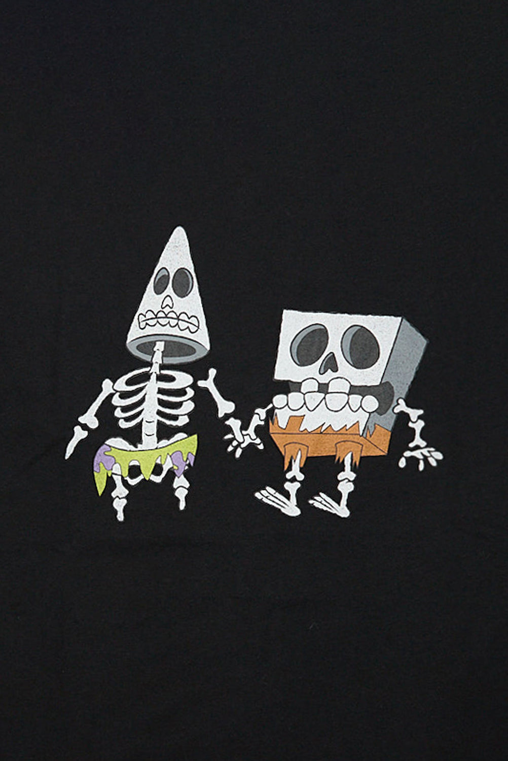 Skeleton SpongeBob & Patrick Graphic Oversized T-Shirt Skeleton SpongeBob & Patrick Graphic Oversized T-Shirt