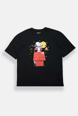 Peanuts Snoopy & Woodstock Vampire Graphic Oversized T-Shirt