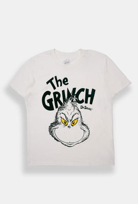 Mens The Grinch Flocked Graphic T-Shirt