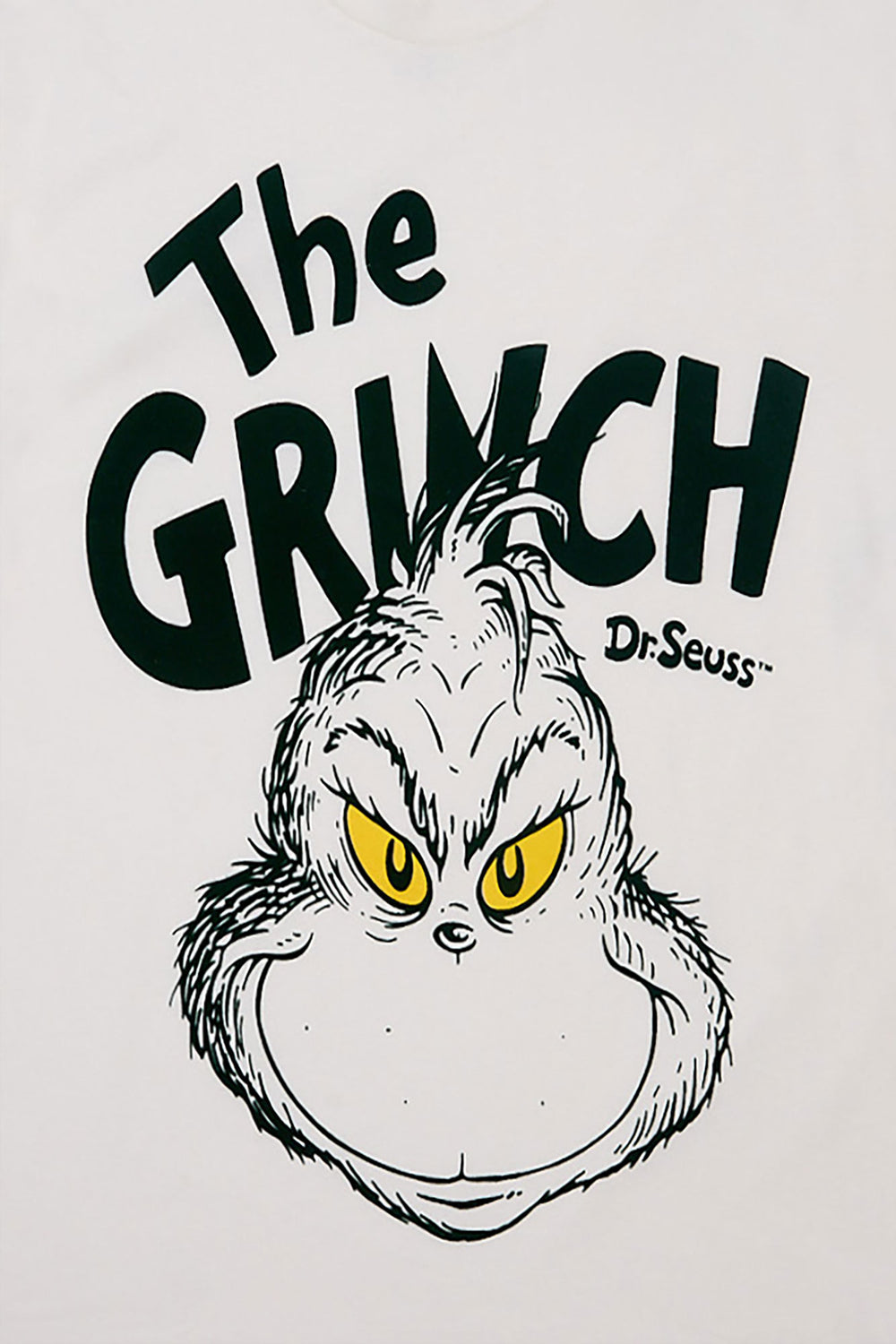 Mens The Grinch Flocked Graphic T-Shirt Mens The Grinch Flocked Graphic T-Shirt