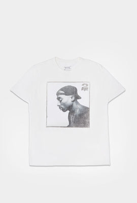 T-shirt imprimé portrait de Tupac homme