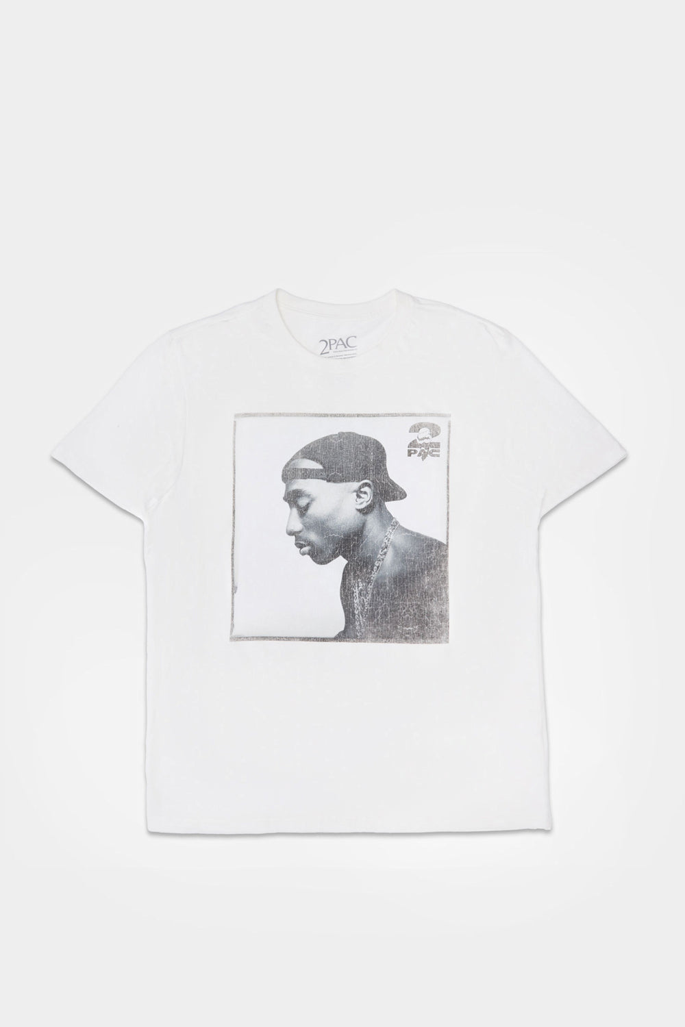 T-shirt imprimé portrait de Tupac homme T-shirt imprimé portrait de Tupac homme