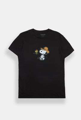 T-shirt imprimé Peanuts Snoopy et Woodstock Cowboy