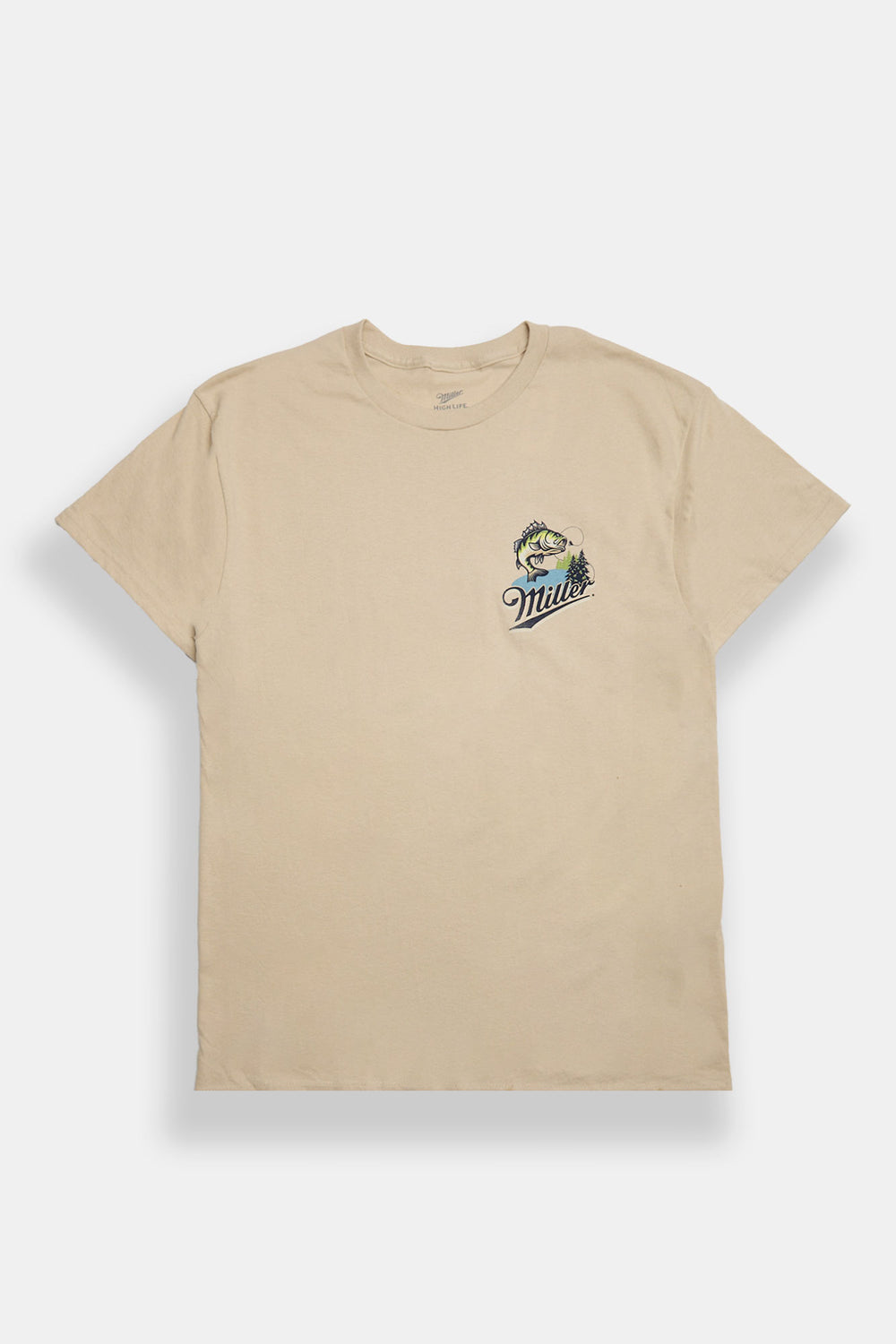 T-shirt imprimé Miller High Life à motif de pêche T-shirt imprimé Miller High Life à motif de pêche