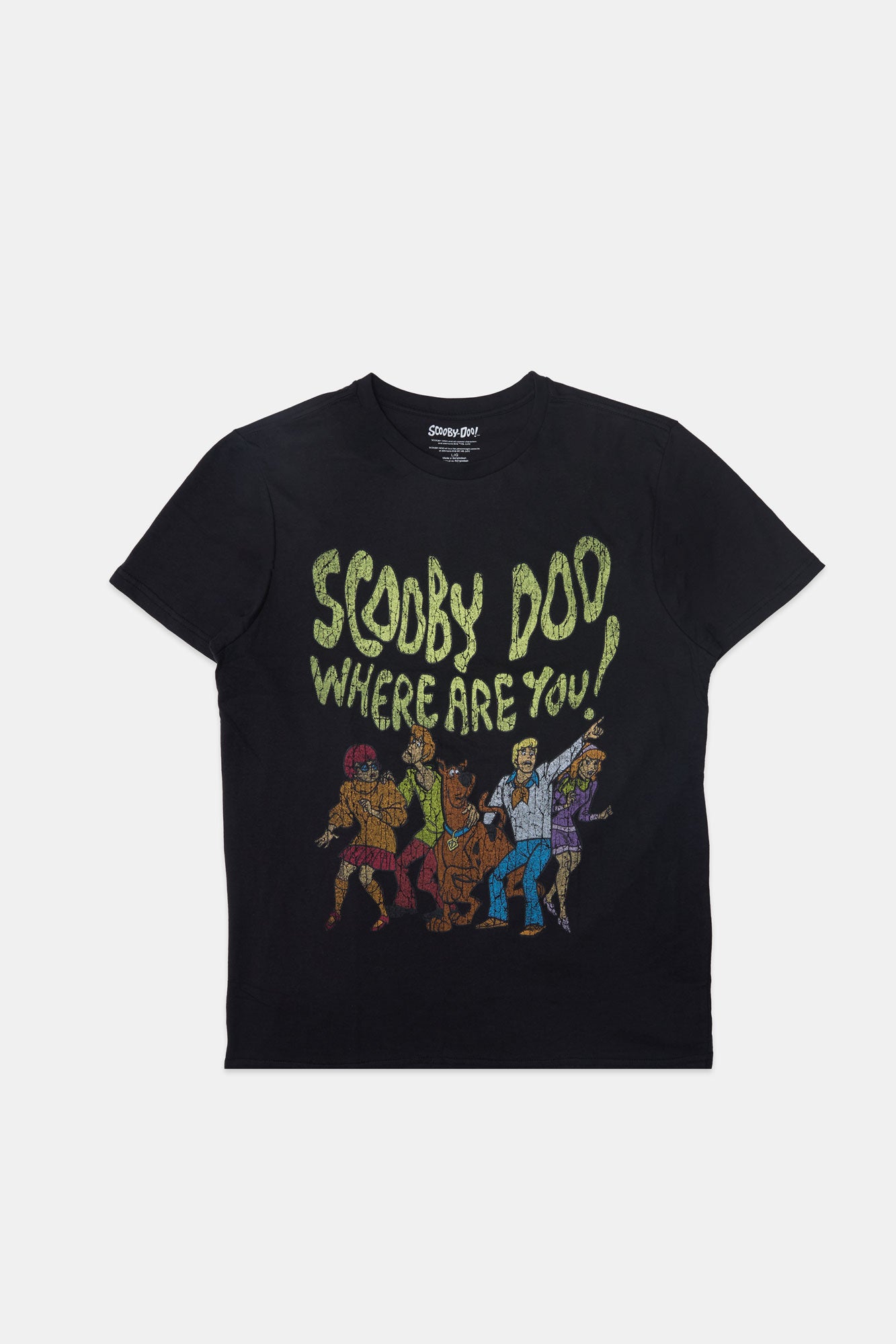 Mens Scooby-Doo Where Are You Graphic T-Shirt - Black /
