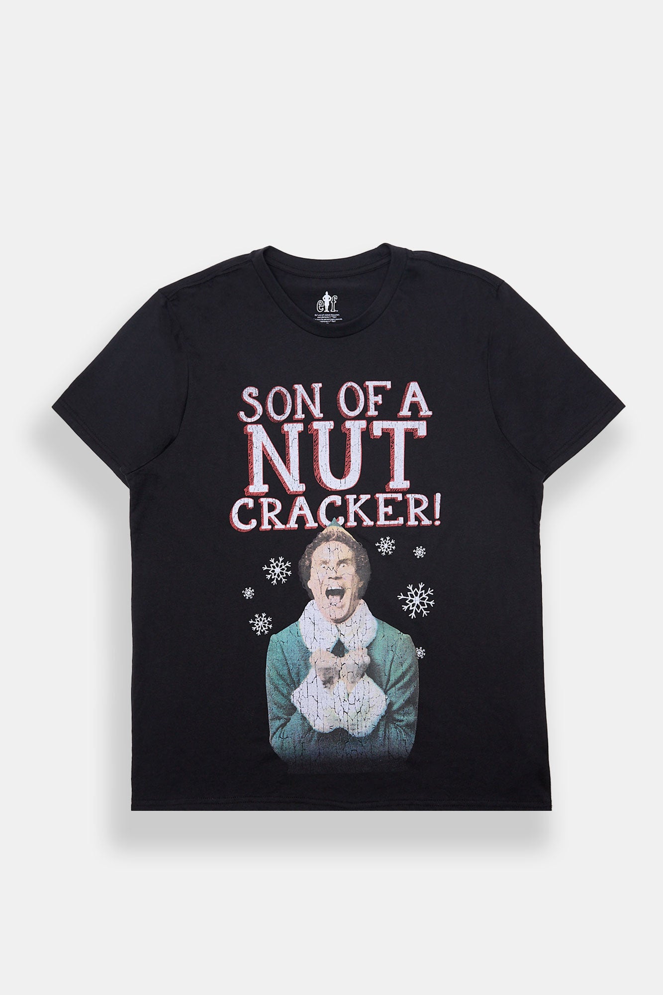 Mens Elf Son Of A Nut Cracker Graphic T-Shirt - Black /