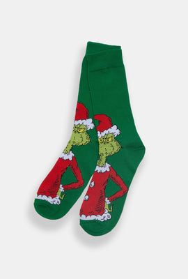 Chaussettes vert foncé The Grinch homme