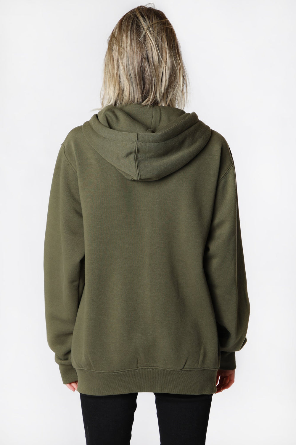 Womens Enygma Graphic Zip-Up Olive Green Hoodie Womens Enygma Graphic Zip-Up Olive Green Hoodie