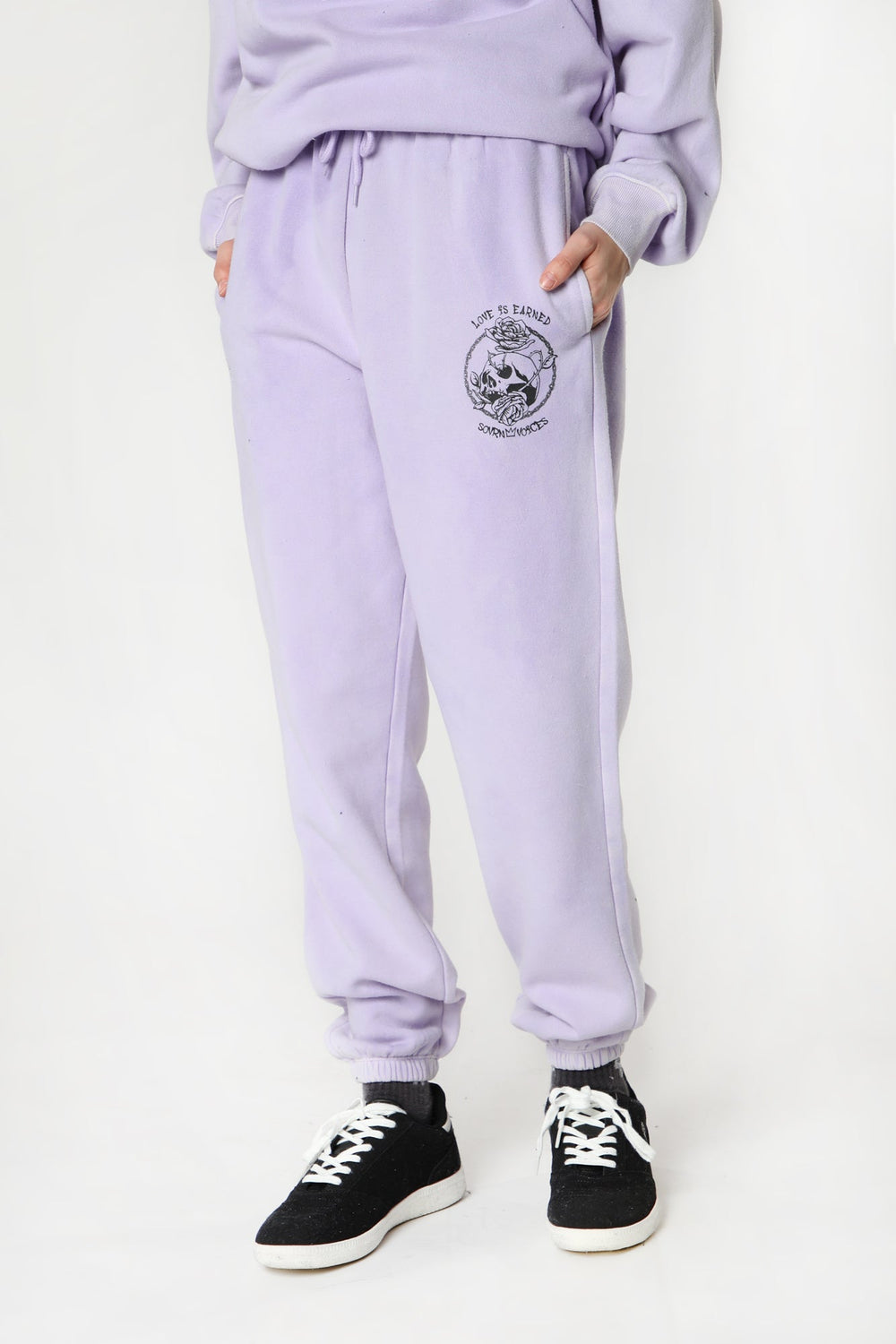 Womens Sovrn Voices Lilac Graphic Sweatpant Womens Sovrn Voices Lilac Graphic Sweatpant