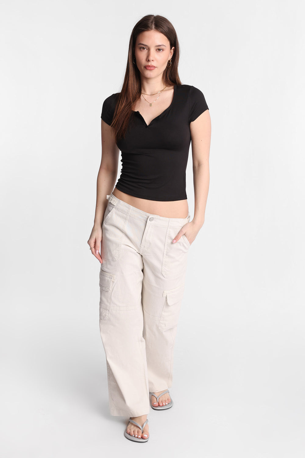 Pantalon cargo ample taille basse AERO Pantalon cargo ample taille basse AERO