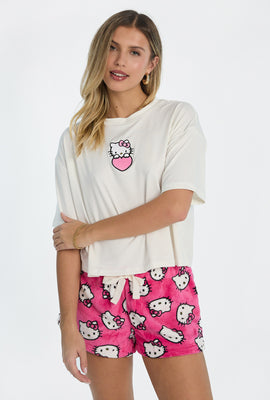 Hello Kitty Heart 2-Piece Pajama Tee & Shorts Set