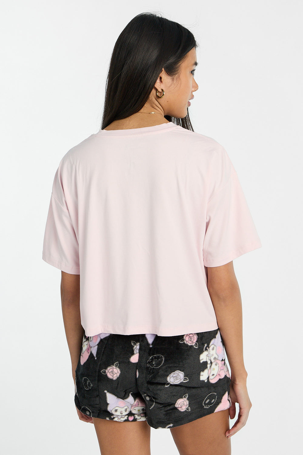 Kuromi My Melody 2-Piece Pajama Tee & Shorts Set Kuromi My Melody 2-Piece Pajama Tee & Shorts Set