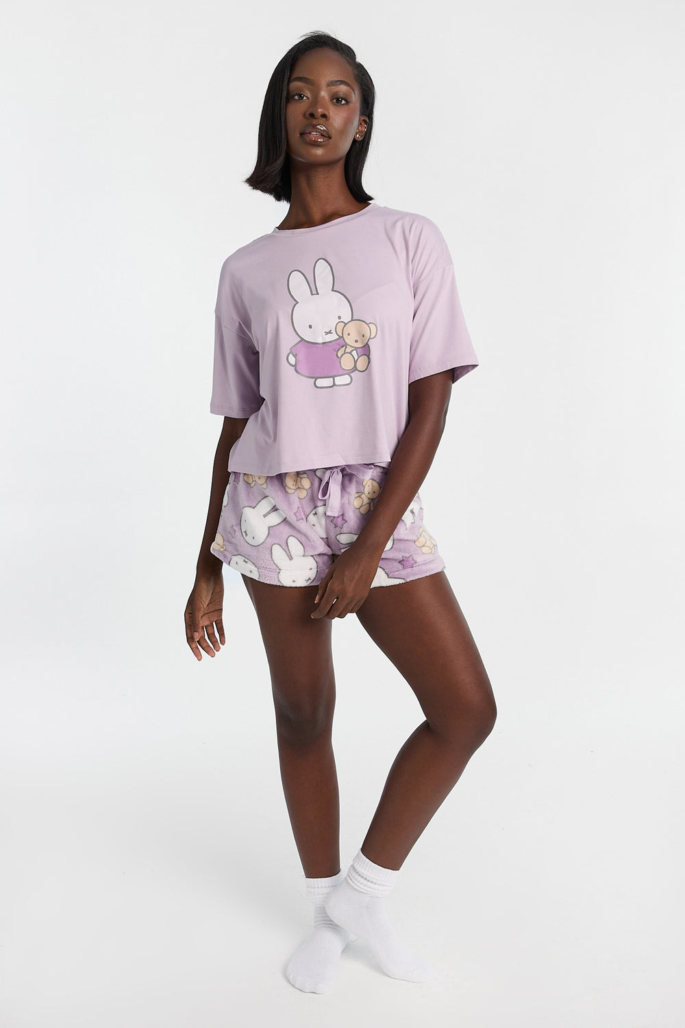 Miffy Teddy 2-Piece Pajama Tee & Shorts Set Miffy Teddy 2-Piece Pajama Tee & Shorts Set