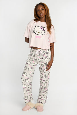 Hello Kitty Snooze 2-Piece Pajama Tee & Velour Pajama Pants Set