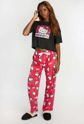 Hello Kitty 2-Piece Pajama Tee & Velour Pajama Pants Set