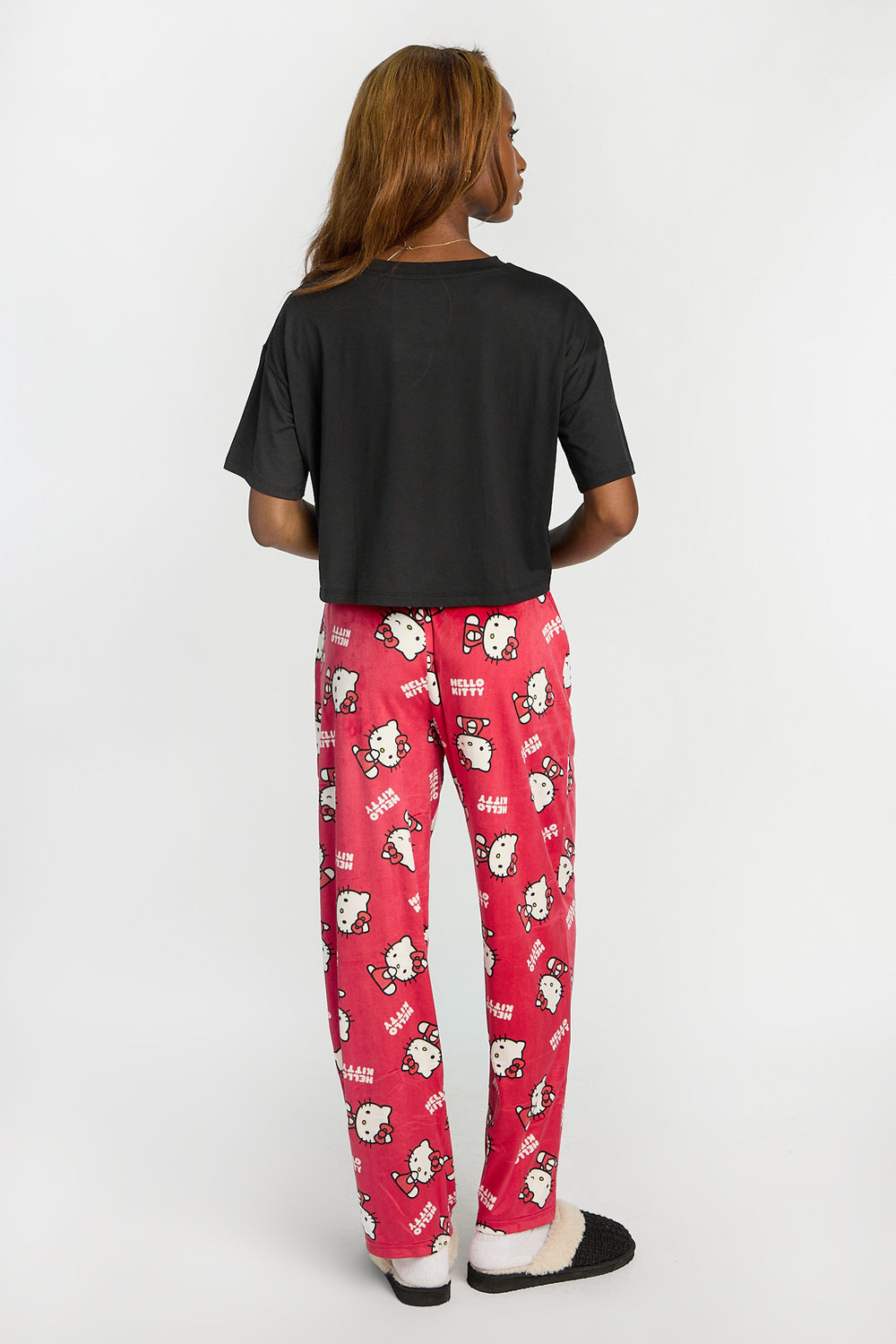 Hello Kitty 2-Piece Pajama Tee & Velour Pajama Pants Set Hello Kitty 2-Piece Pajama Tee & Velour Pajama Pants Set