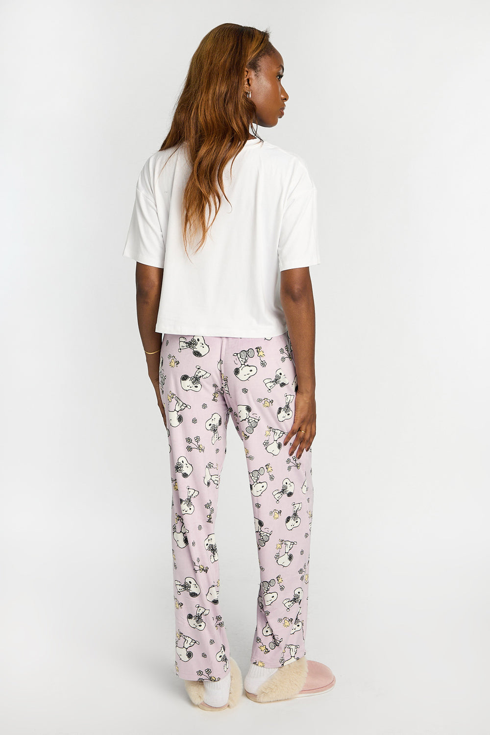 Peanuts Snoopy Flower 2-Piece Pajama Tee & Velour Pajama Pants Set Peanuts Snoopy Flower 2-Piece Pajama Tee & Velour Pajama Pants Set