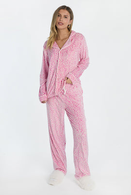 Barbie Leopard Velour 2-Piece Pajama Shirt & Pant Set