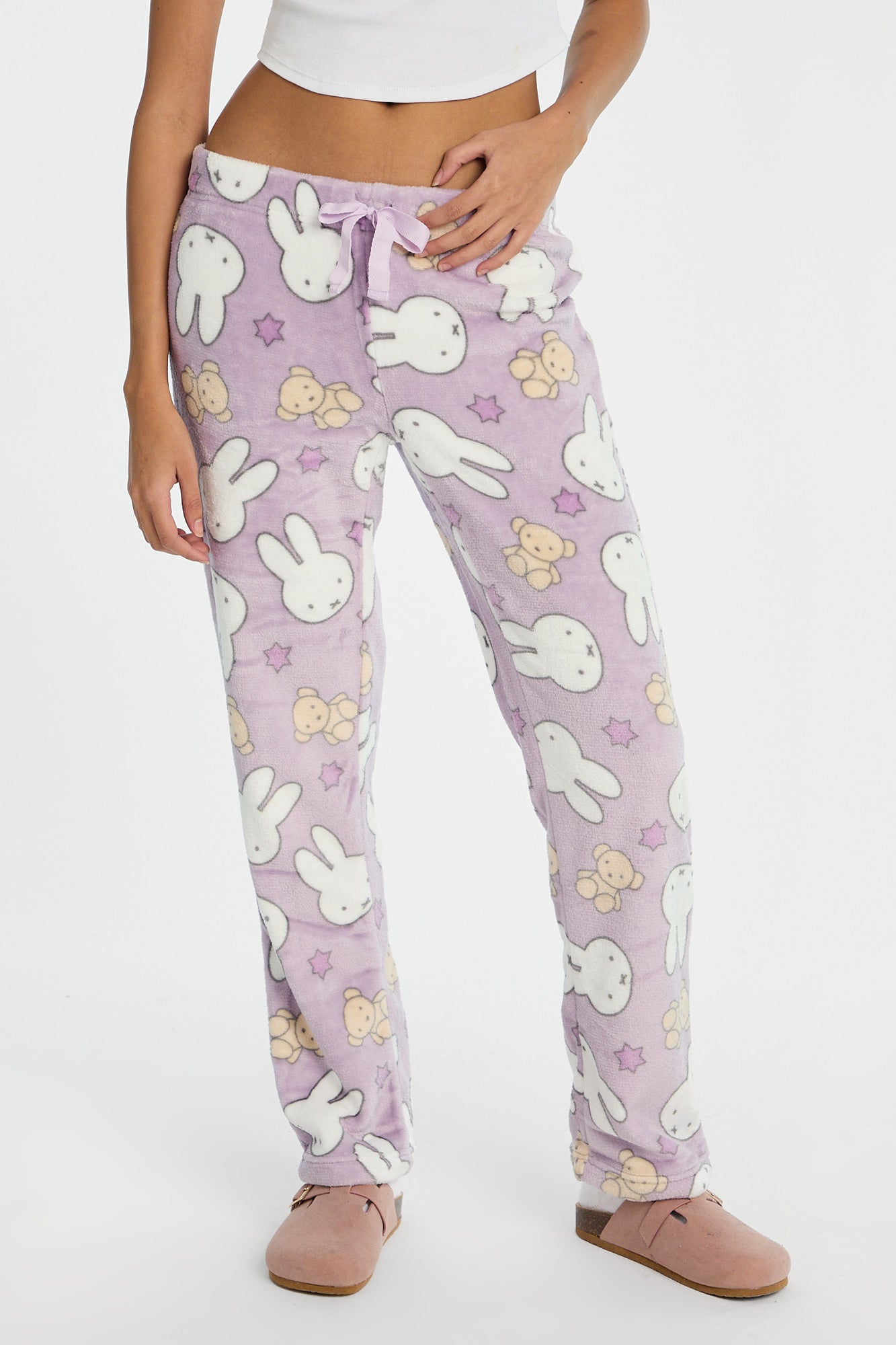 Miffy Teddy Plush Pajama Pant - Lilac /
