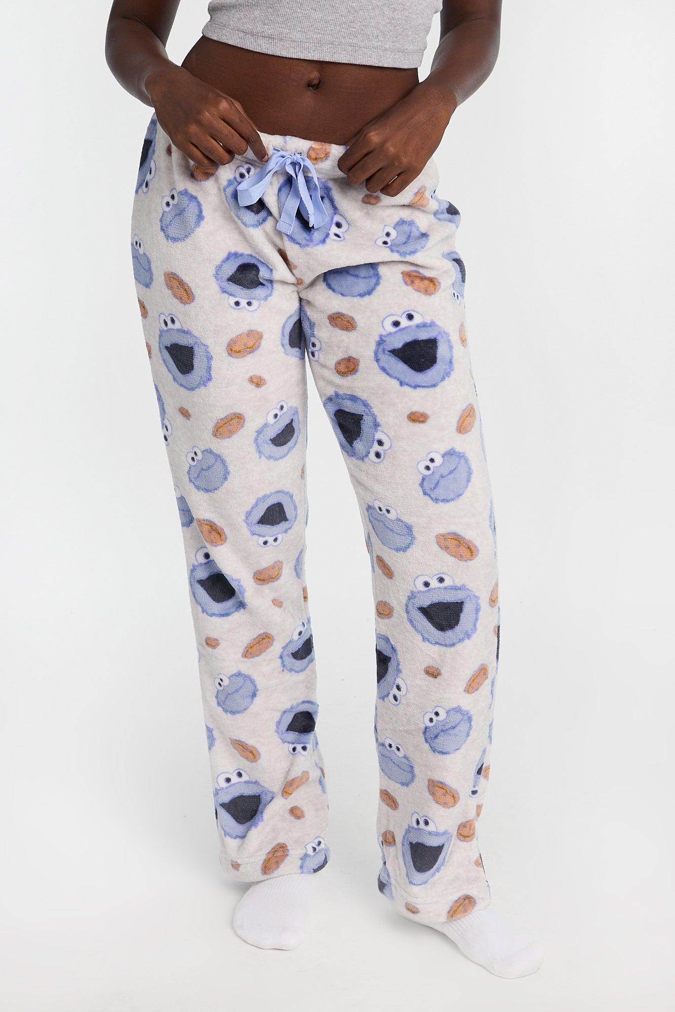 Cookie Monster Plush Pajama Pant - Heather Grey /
