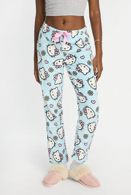 Pantalon de pyjama en peluche à fleurs Hello Kitty