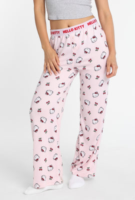 Pantalon pyjama style boxeur imprimé cerises Hello Kitty