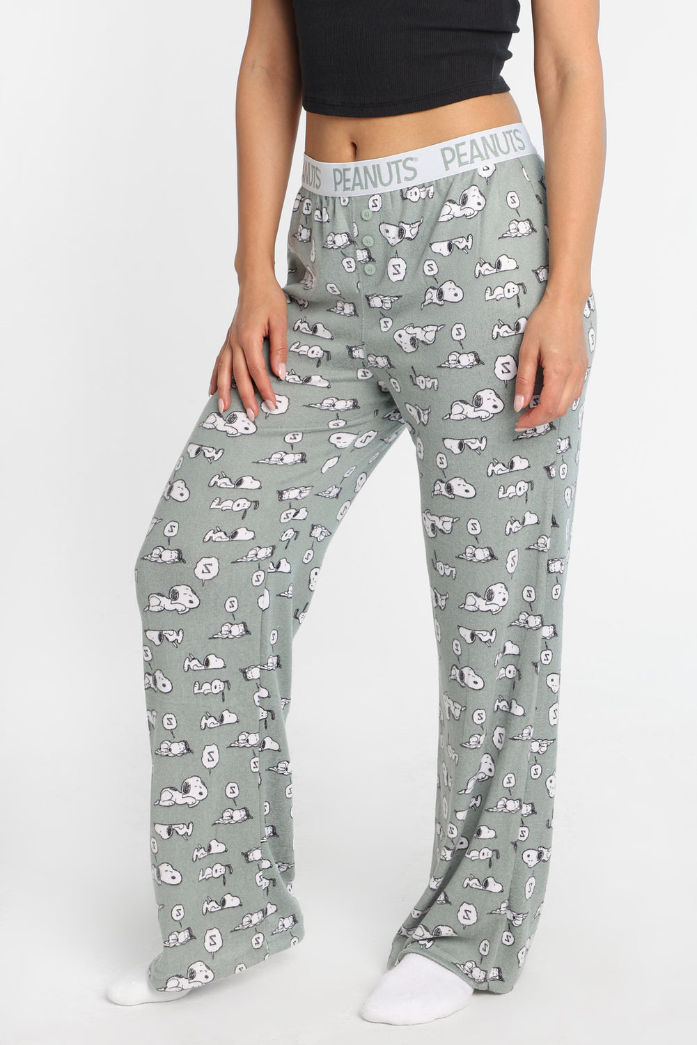 Pantalon pyjama style boxeur imprimé Peanuts Snoopy ZZZ Pantalon pyjama style boxeur imprimé Peanuts Snoopy ZZZ