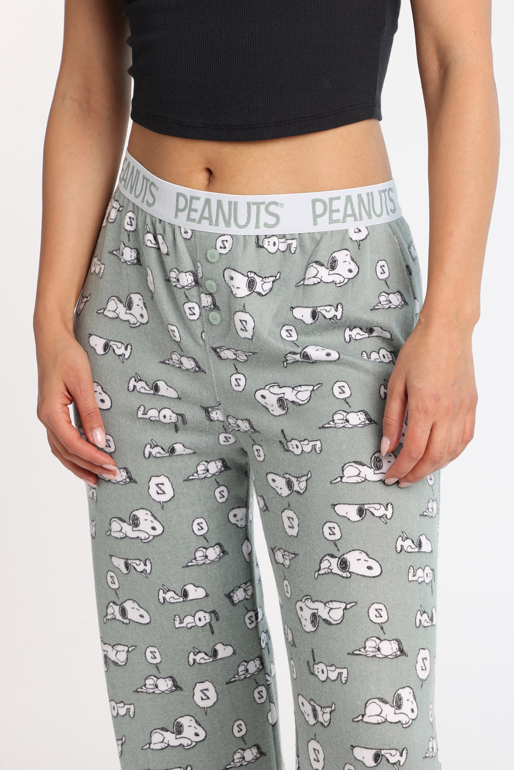 Pantalon pyjama style boxeur imprimé Peanuts Snoopy ZZZ Pantalon pyjama style boxeur imprimé Peanuts Snoopy ZZZ