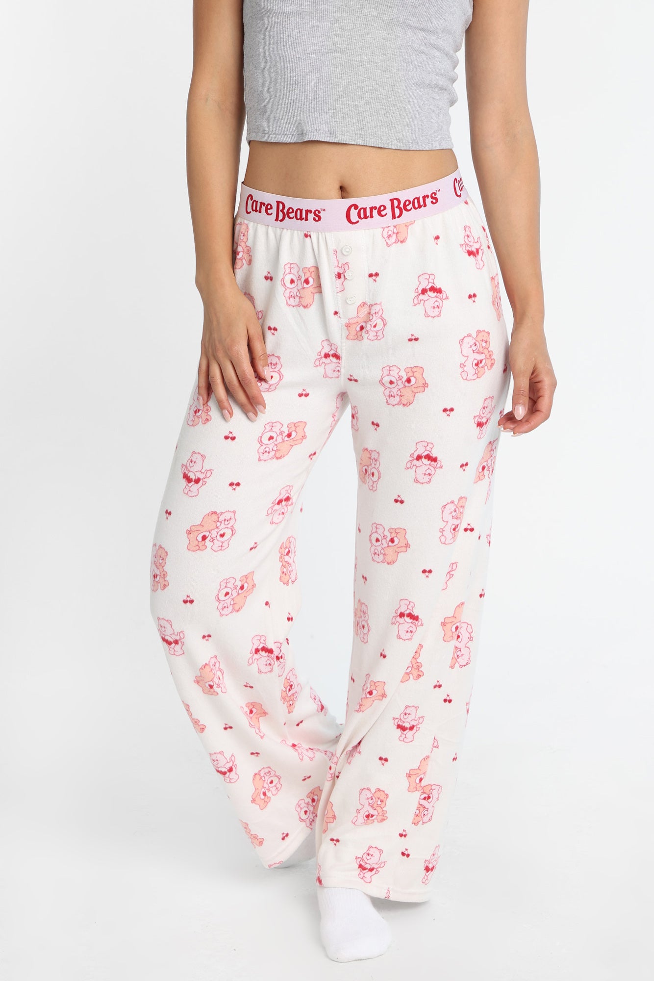 Care Bears Hearts Super Soft Pajama Boxer Pants - Cream /