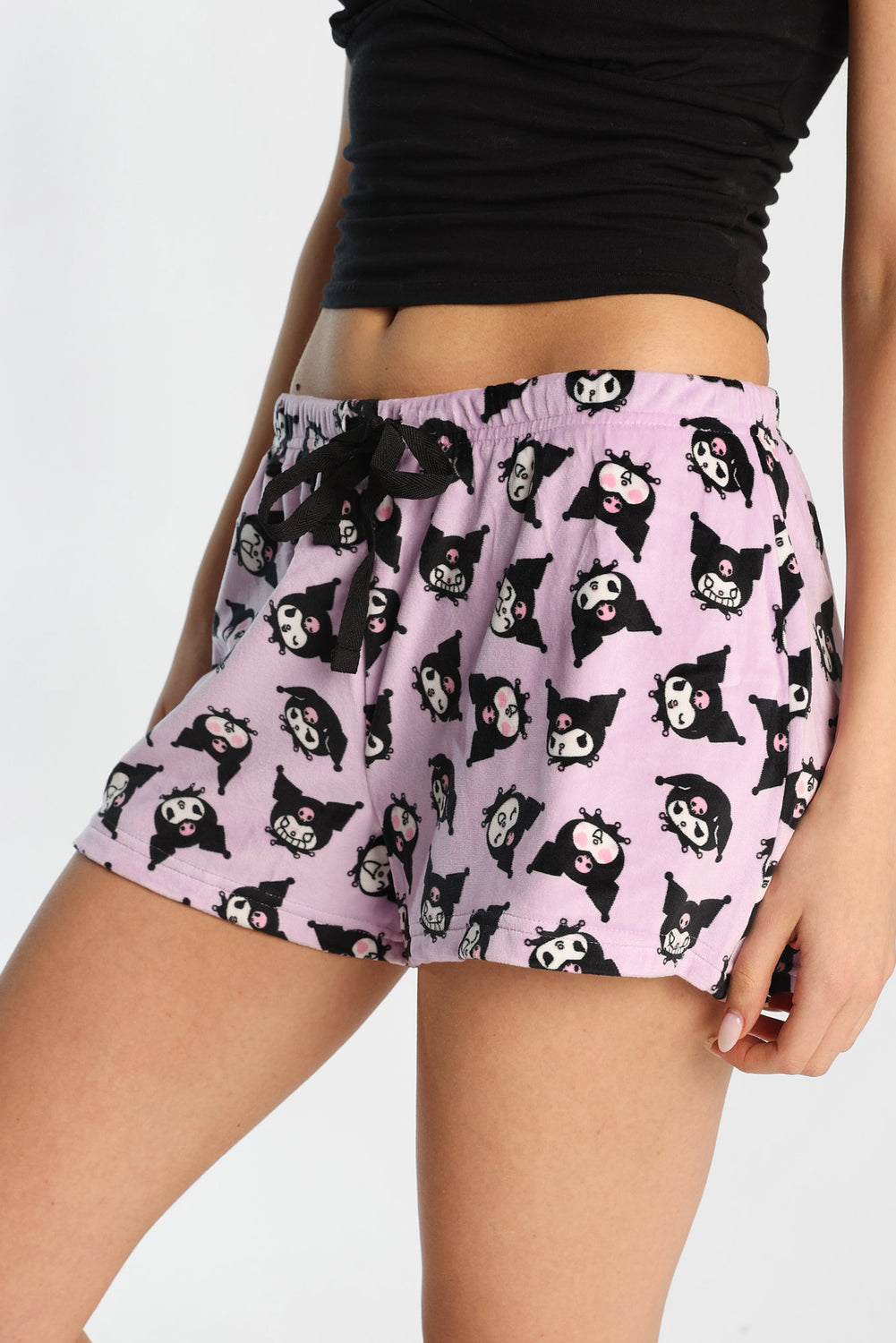 Short de pyjama en velour imprimé Kuromi Short de pyjama en velour imprimé Kuromi