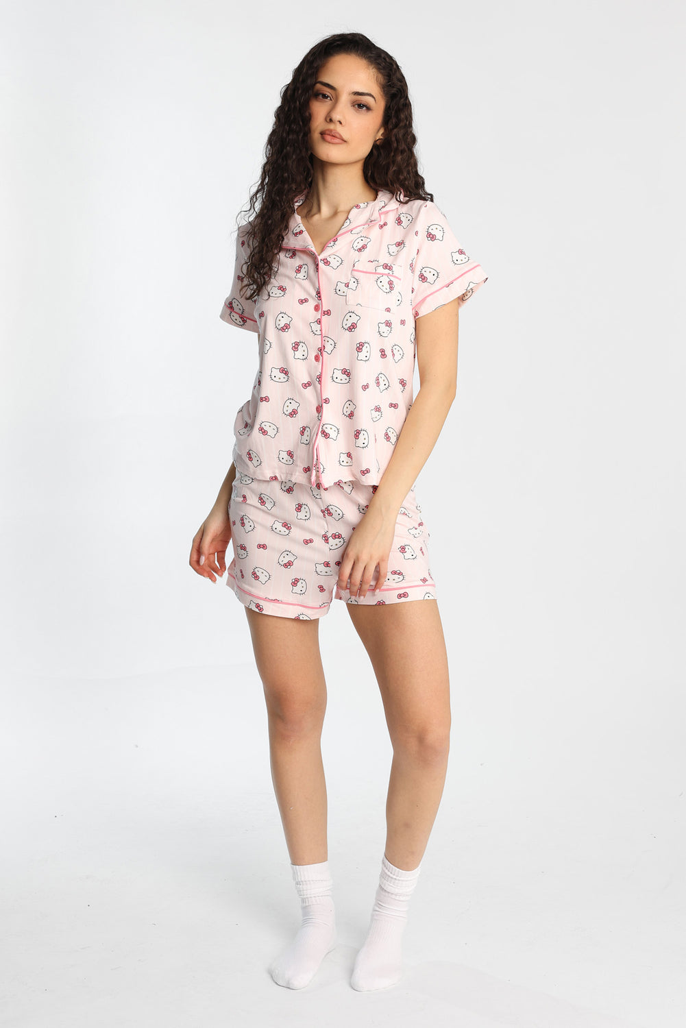 Hello Kitty Bow Pajama Shirt & Shorts 2-Piece Set Hello Kitty Bow Pajama Shirt & Shorts 2-Piece Set