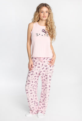 Ensemble débardeur et pantalon pyjama côtelé imprimé Hello Kitty