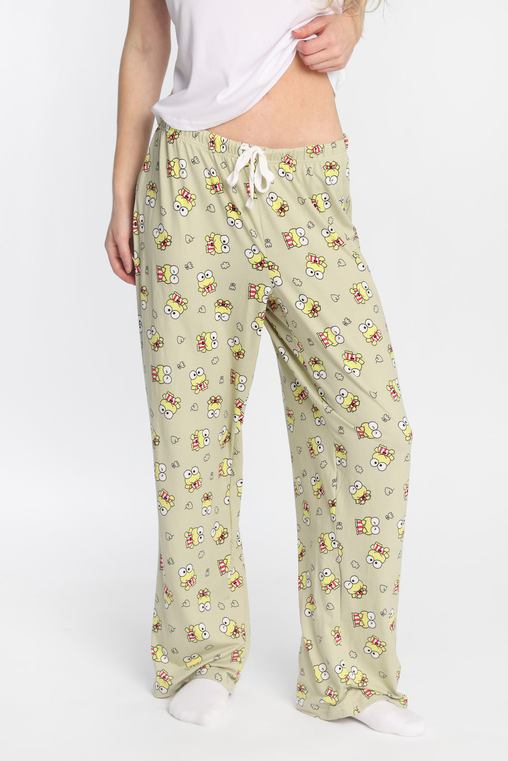 Ensemble débardeur et pantalon pyjama côtelé imprimé Keroppi Ensemble débardeur et pantalon pyjama côtelé imprimé Keroppi