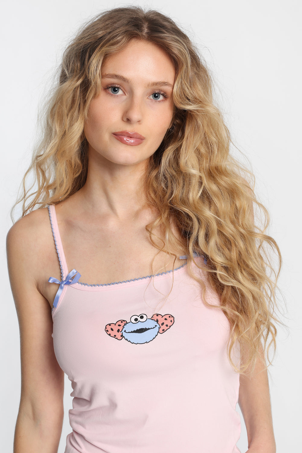 Ensemble camisole et short pyjama super doux imprimé Cookie Monster Ensemble camisole et short pyjama super doux imprimé Cookie Monster