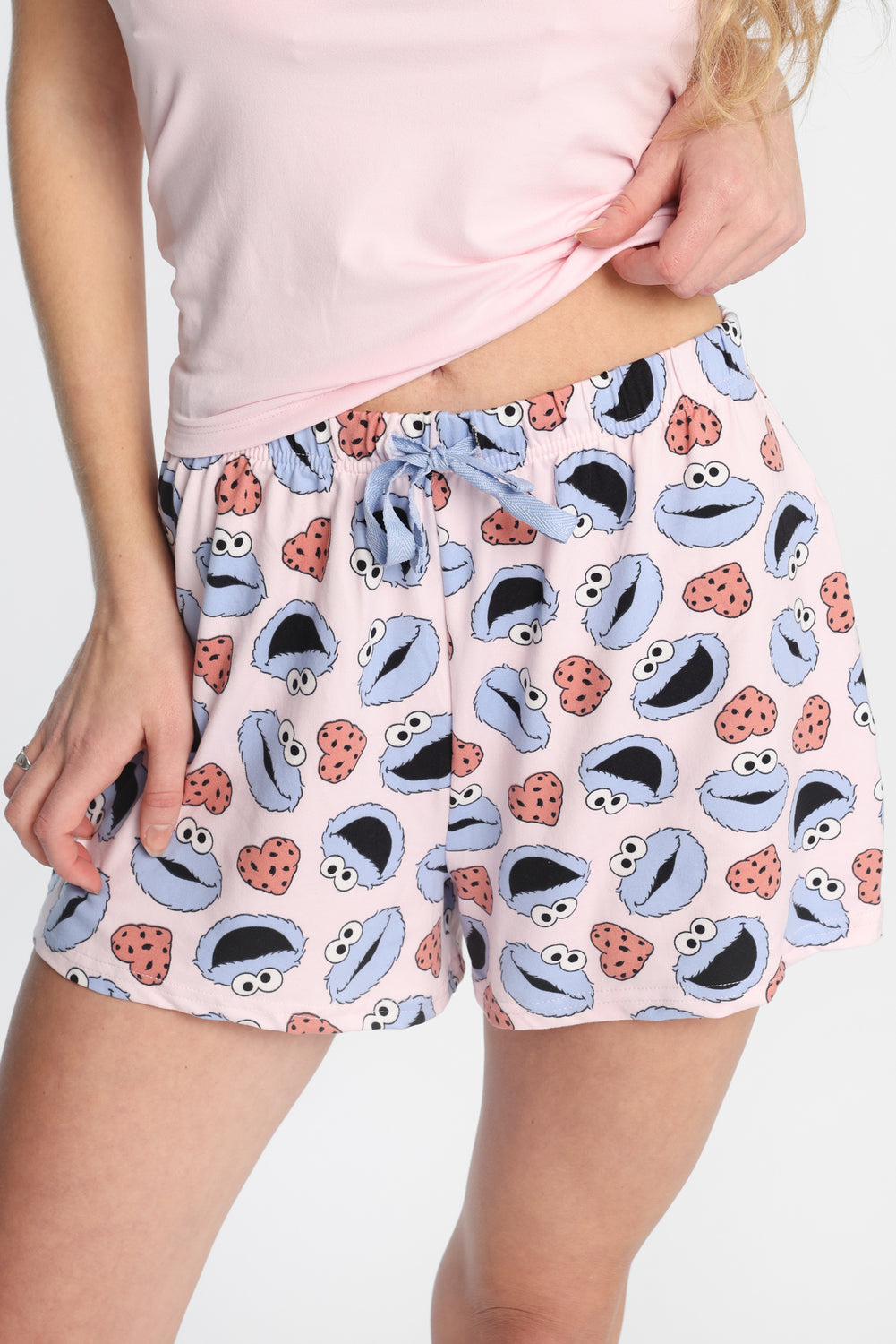 Cookie Monster Super Soft Pajama Cami And Shorts 2-Piece Set Cookie Monster Super Soft Pajama Cami And Shorts 2-Piece Set