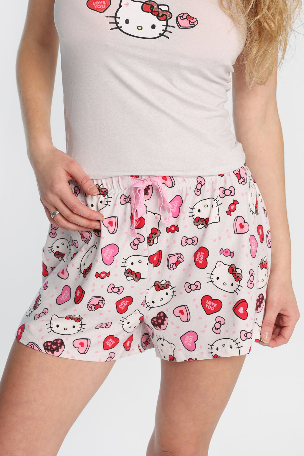 Hello Kitty Heart Super Soft Pajama Cami And Shorts 2-Piece Set Hello Kitty Heart Super Soft Pajama Cami And Shorts 2-Piece Set