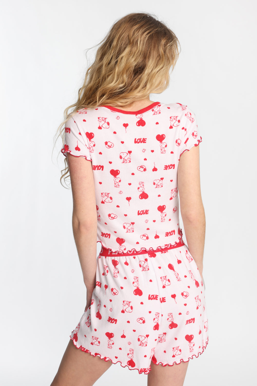 Peanuts Heart Super Soft Pajama Tee And Boxer Shorts 2-Piece Set Peanuts Heart Super Soft Pajama Tee And Boxer Shorts 2-Piece Set