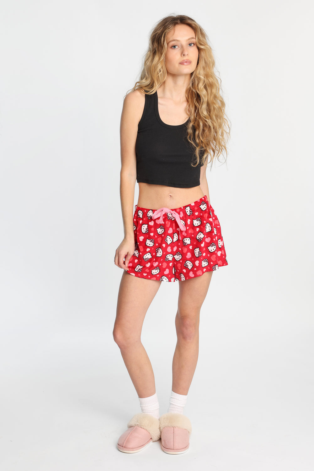 Hello Kitty Heart Velour Pajama Shorts Hello Kitty Heart Velour Pajama Shorts