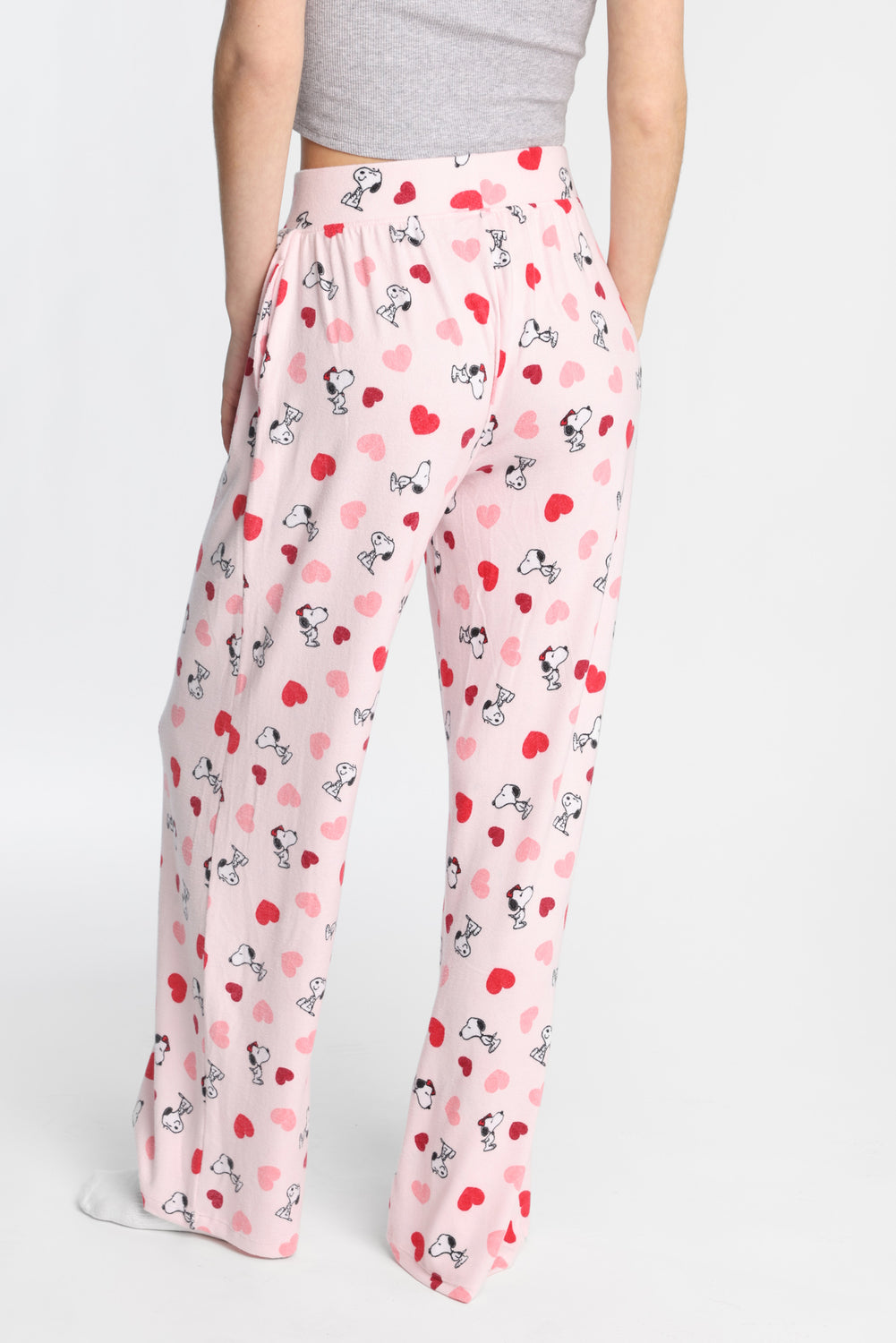 Pantalon pyjama à jambes larges super doux Peanuts Snoopy coeur Pantalon pyjama à jambes larges super doux Peanuts Snoopy coeur