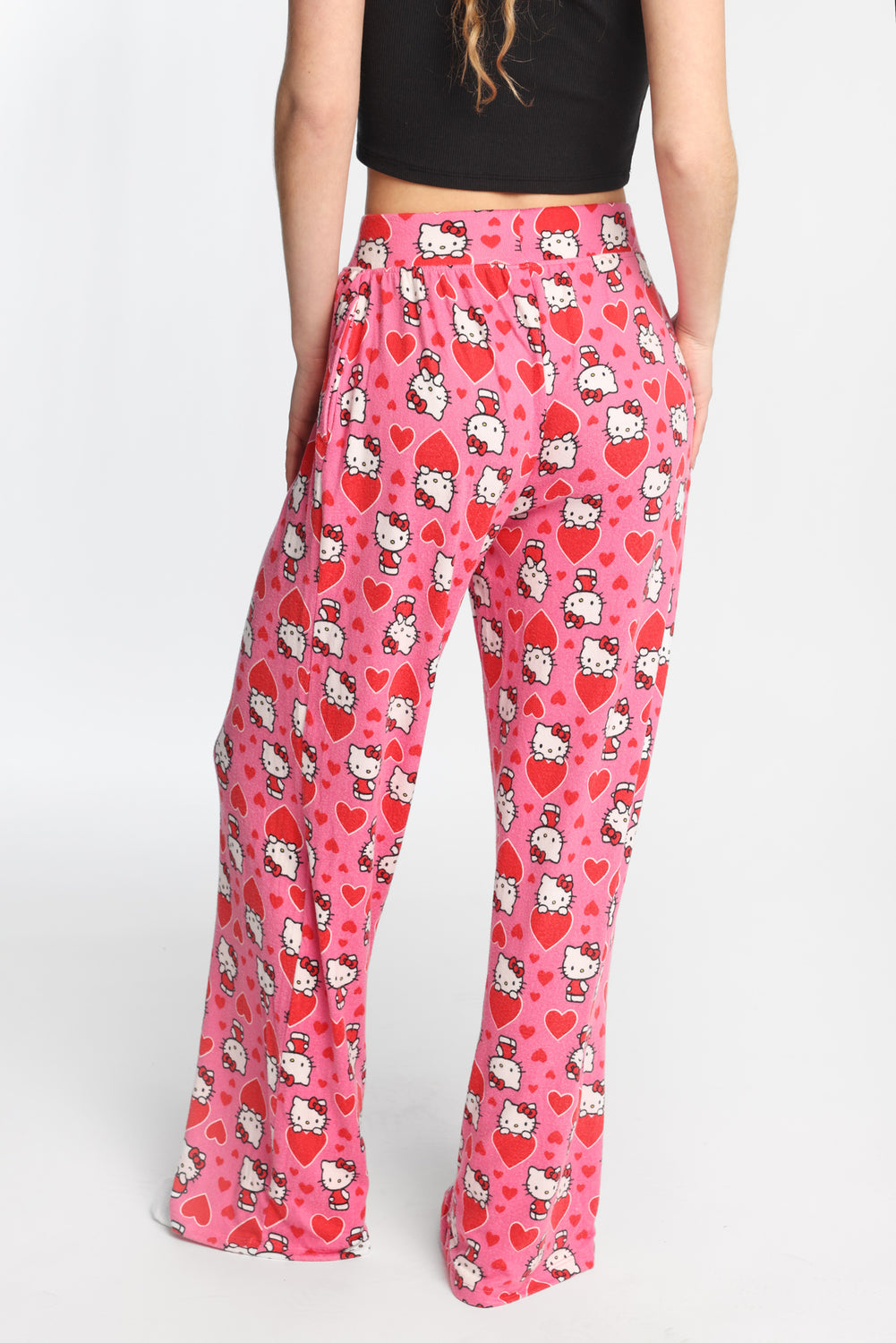 Hello Kitty Big Heart Super Soft Wide Leg Pajama Pants Hello Kitty Big Heart Super Soft Wide Leg Pajama Pants