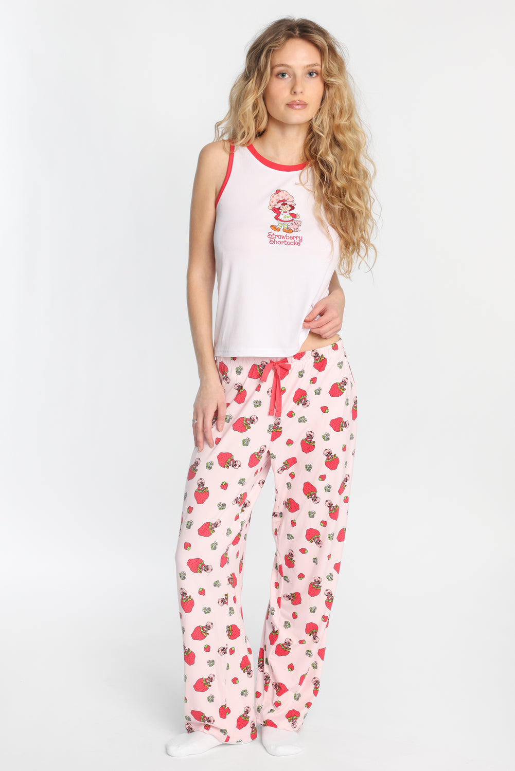 Strawberry Shortcake Pajama Tank Top And Pants 2-Piece Set Strawberry Shortcake Pajama Tank Top And Pants 2-Piece Set