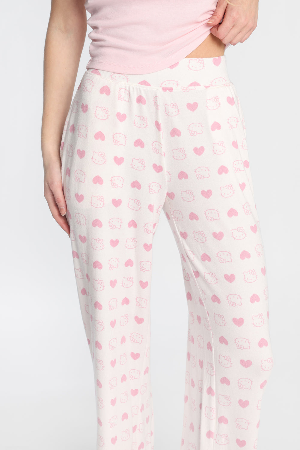 Hello Kitty Heart Super Soft Wide Leg Pajama Pants Hello Kitty Heart Super Soft Wide Leg Pajama Pants