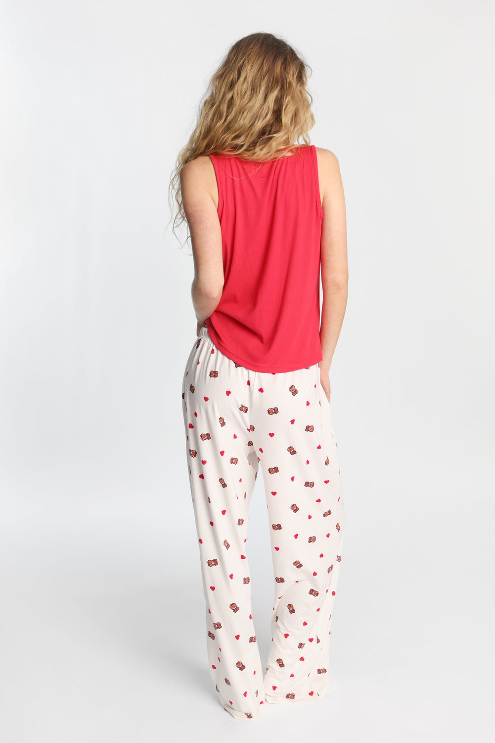 Hello Kitty Teddy Bear Pajama Tank Top And Pants 2-Piece Set Hello Kitty Teddy Bear Pajama Tank Top And Pants 2-Piece Set