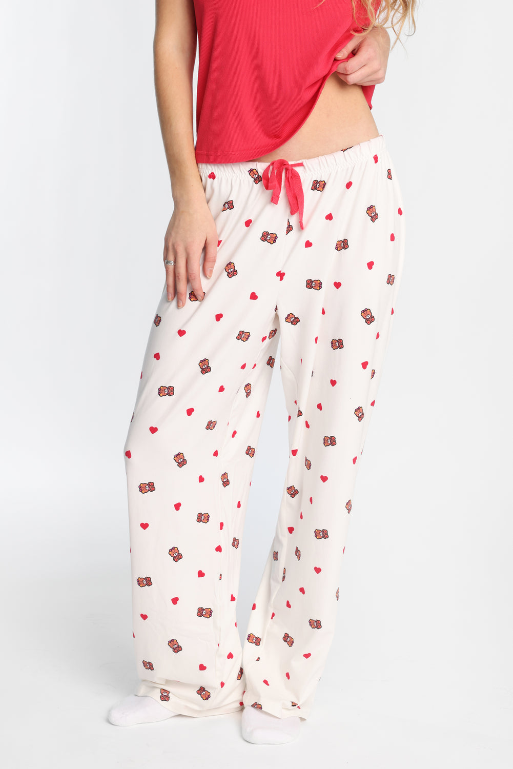 Hello Kitty Teddy Bear Pajama Tank Top And Pants 2-Piece Set Hello Kitty Teddy Bear Pajama Tank Top And Pants 2-Piece Set