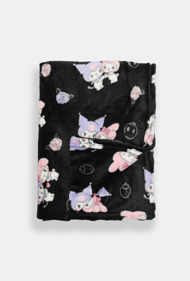 Couverture peluche imprimé Kuromi My Melody