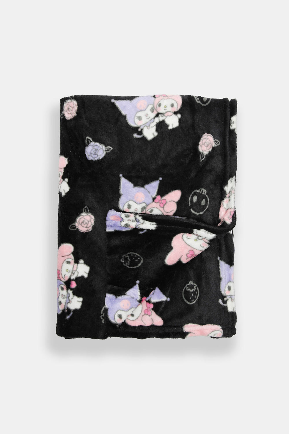 Couverture peluche imprimé Kuromi My Melody Couverture peluche imprimé Kuromi My Melody