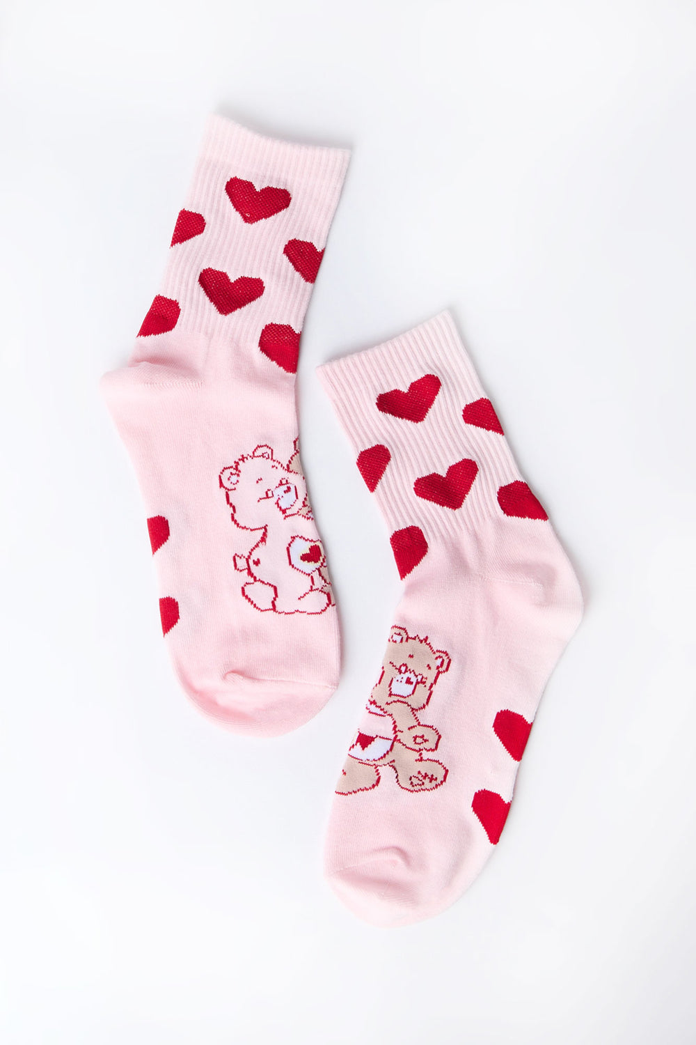 Chaussettes imprimées Care Bears à coeurs Chaussettes imprimées Care Bears à coeurs